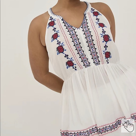 torrid Tops - NWT Torrid embroidered babydoll tank top size 2X